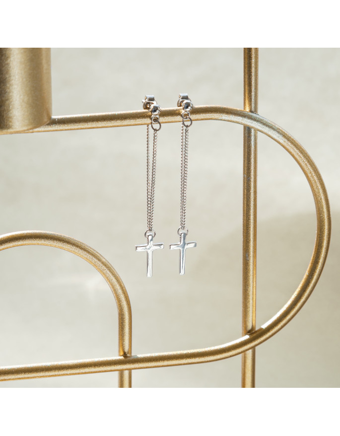Сережки GIOLIA Croix Duo 100202